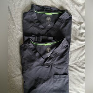 Men’s healing hands scrub top - XS - pewter (2 shirts)
